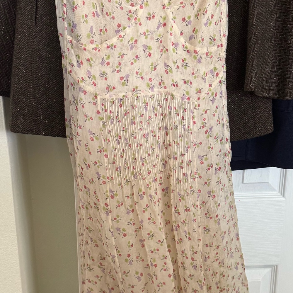 Aspesi Cream Floral Dress beautifully delicate and fresh, size EU40/US2-4
